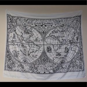 World map tapestry